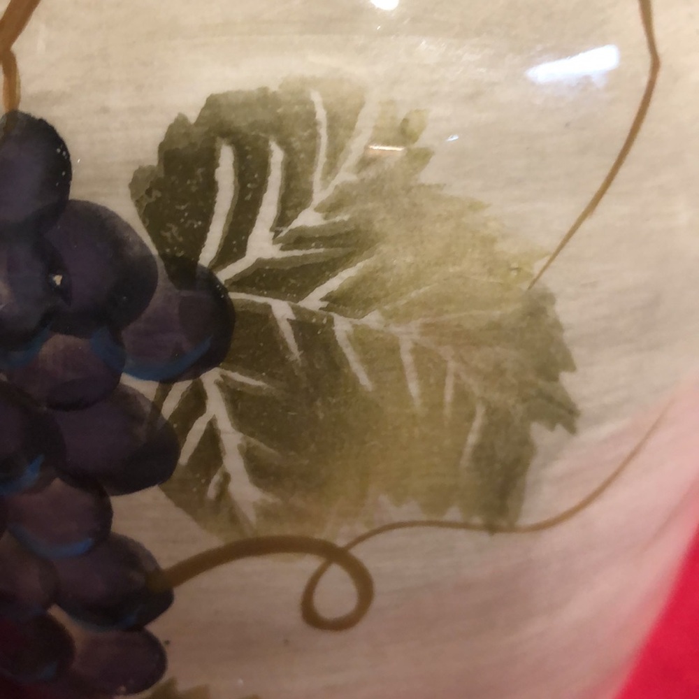 Cabernet Hand Painted Ceramic Pitcher - Picture 3 of 11